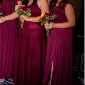 Beautiful deep red bridesmaid dress size 14